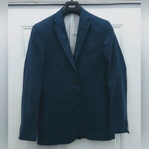 H&M MEN'S BLUE COTTON & LINEN SLIM FIT SPORTS JACKET SIZE 36R NWOT